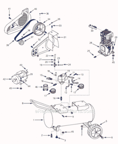 Page A Diagram and Parts List for VX811305 2000 Campbell Hausfeld Compressor
